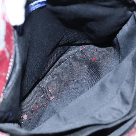 Burberry Nova Check Blue Label Hand Bag Nylon Beige Red - Picture 11 of 16